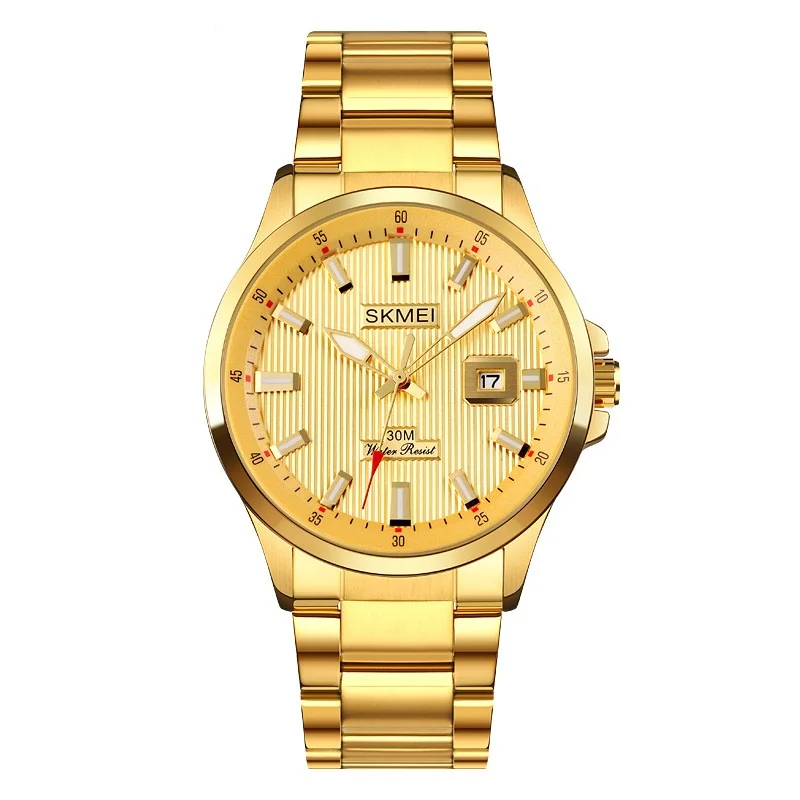 Relógio Quartz de Luxo Masculino, Moda Masculina, Data, Hora, 3 Dial Textura Dimensional, Aço Inoxidável, Relógios de pulso