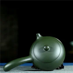 NLSLASI Yixing Teapot side handle tea pot Raw ore Green mud Pure Hand Handmade teapot Tea ceremony custom tea set 250ml