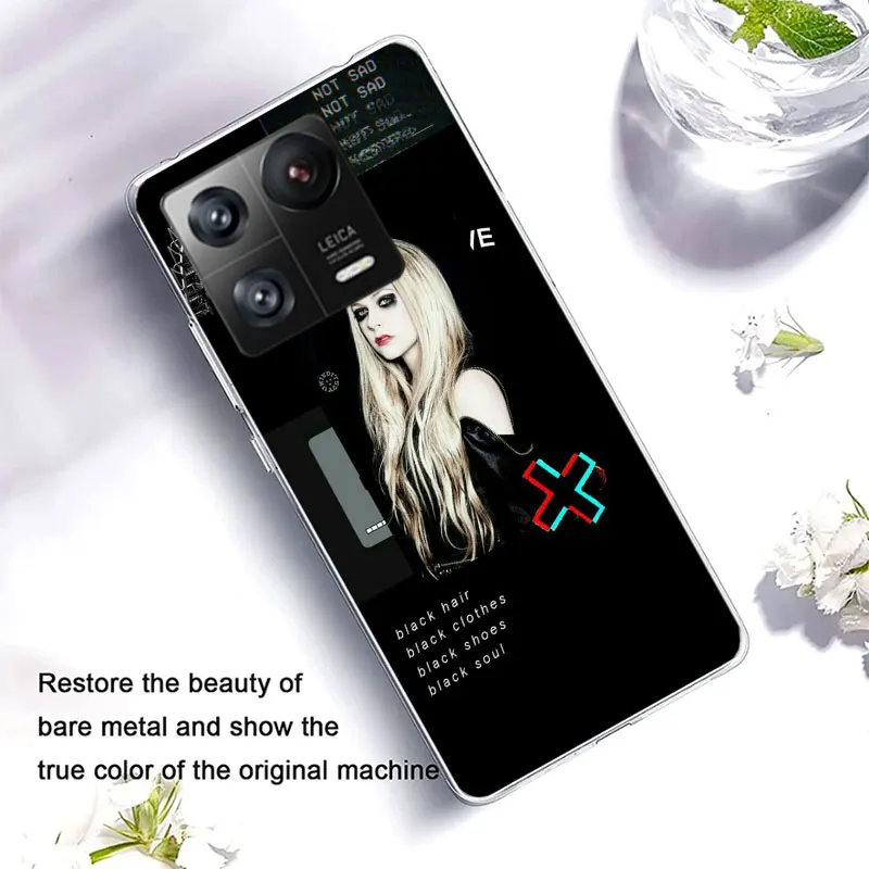 S-Singer A-Avril L-Lavigne Clear Luxury For Xiaomi Mi 13 12 12T Pro 11 Ultra 11T 11i 10 10T 9 9T 8 Lite 6X 5X A3 CC9E A2 A1 Phon