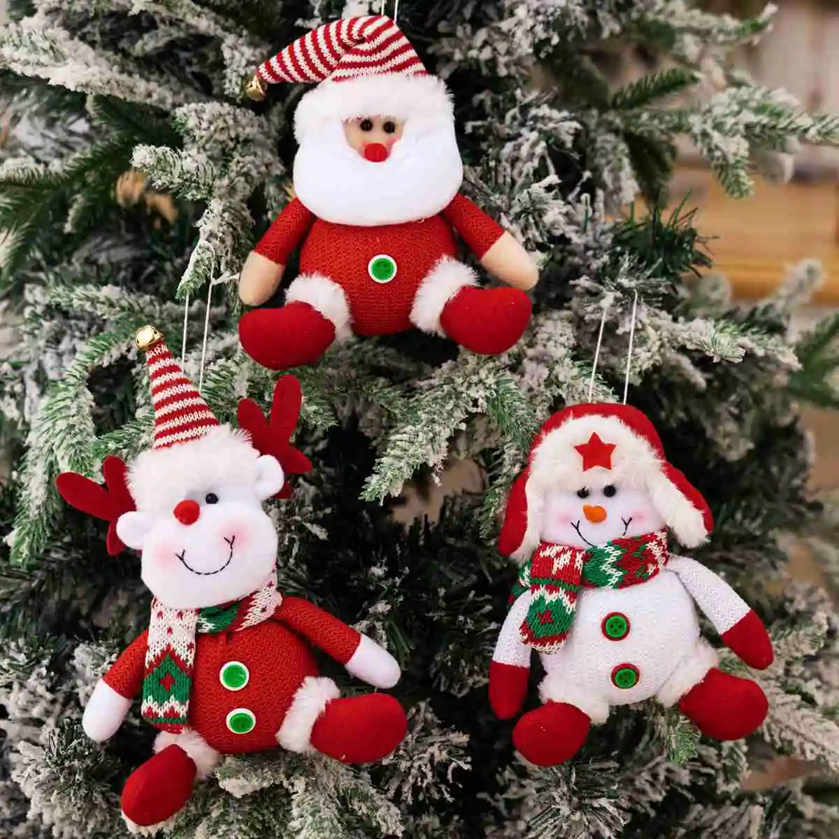 

3D Cartoon Christmas Tree Ornaments Toy Pendant Festival Christmas Party Decorations Hanging Accessories 2025 Merry Christmas