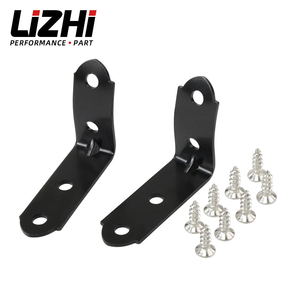 LIZHI - 2pcs Glove Box Lid Hinge Snapped Repair Kit Hinge Brackets With Screws For 11-on Audi A4 S4 RS4 B6 B7 8E DIY LZ-CPK01BK