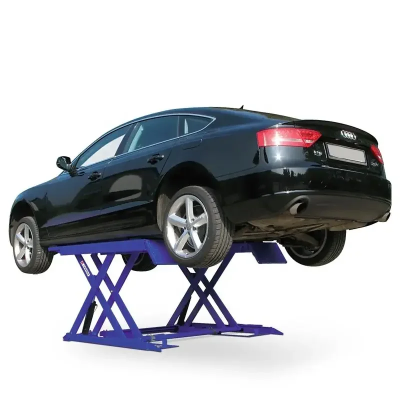 2022 Baohua EV New Energy Vehicle Ultrathin Wheel Alignment Scissor Lift on Ground Mounted for Car Workshop Equipment