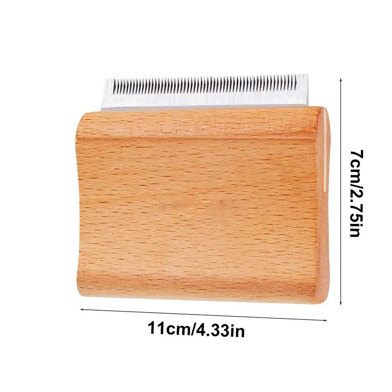 Pet Deshedding Tool Dog Undercoat Brush pettine Hair Deshedding Wooden Groomer spazzola ergonomica in legno forniture per la toelettatura del cane