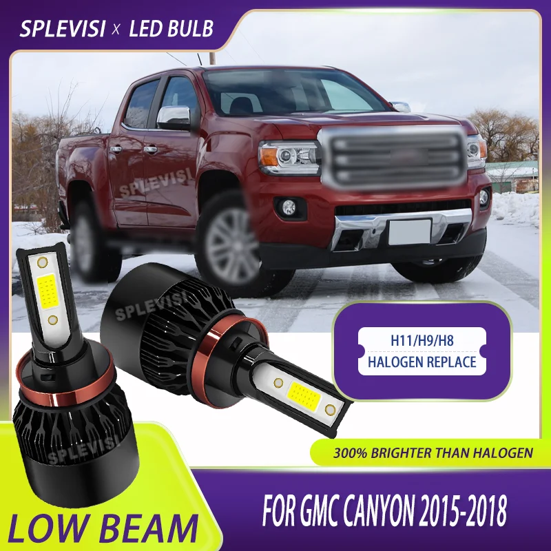 

Driving Confidence H11/H9/H8 LED Low Beam Headlight Conversion Bulb Fan Cooling High-Output For GMC Canyon 2015 2016 2017 2018