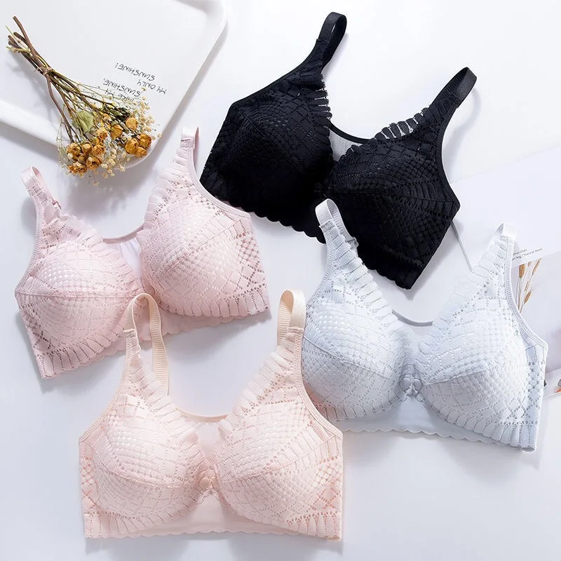 1pcs Breastfeeding Breastfeeding Pregnant Women Breastfeeding Underwear Front Buckle No Buckle Steel Ring Thin Bra Breastfeeding