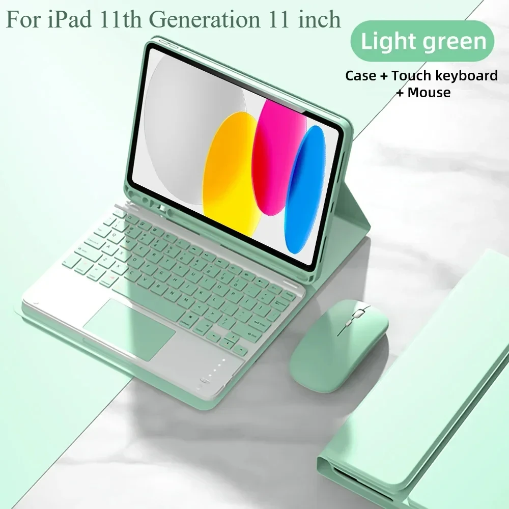 

2025 New IPad 11th Case Mouse Touch Keyboard Case for Apple IPad 11th Generation 11inch A16 2025 Funda Shockproof Tablet Cover
