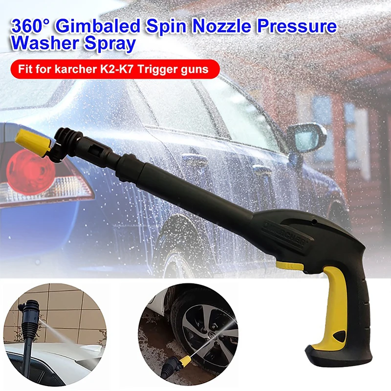 

Gimbaled Spin Turbo Nozzle For Karcher K2 - K7 High Pressure Water Guns Washer Cleaner Washing Motorcycle Car Accessories