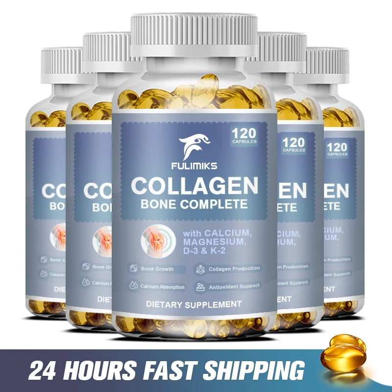 Collagen Bone Complete Capsules - Helps Support Joint Cartilage, Collagen Production & Calcium Absorption, and Immune Support