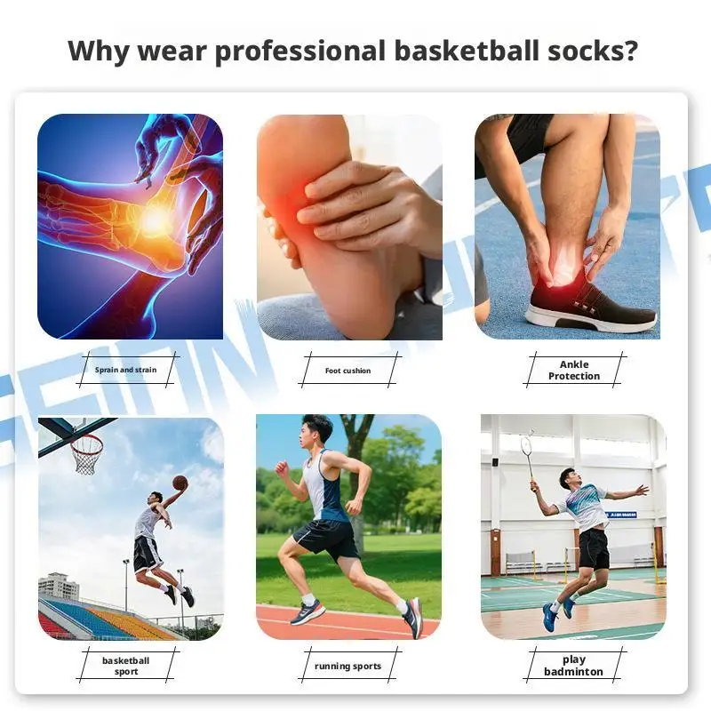 1Pairs الرجال النساء منشفة أسفل الجوارب الرياضية لكرة القدم كرة السلة البيسبول الرجبي كرة القدم الجري التنس عدم الانزلاق