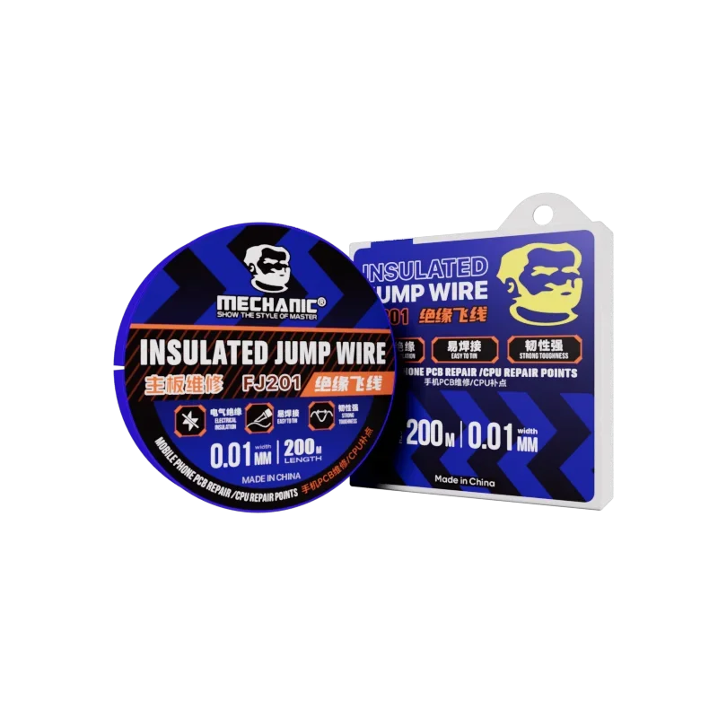 MECHANIC FJ201 0.01mm Insulation Fly line Apple Mobile Phone Motherboard Fingerprint Maintenance Copper Wire Connection Lines