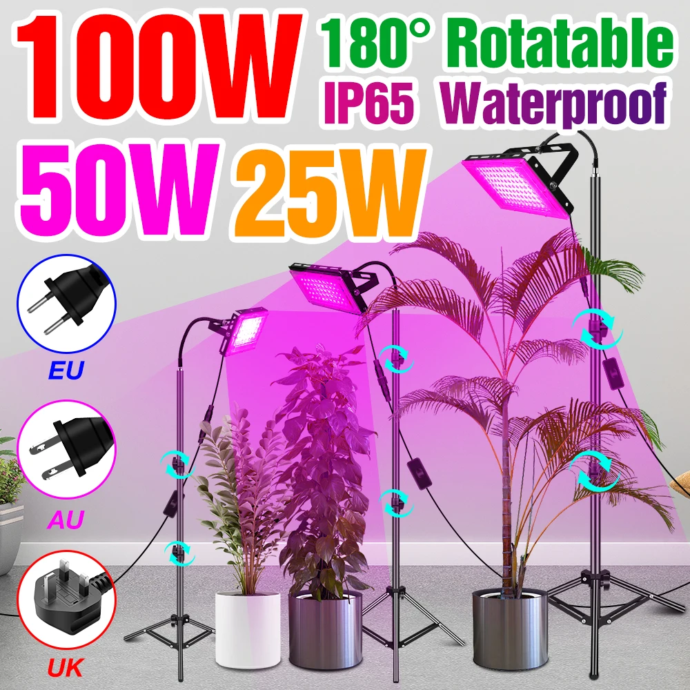 

LED Grow Light Greenhouse Plant Growing Light Full Spectrum IP65 Waterproof Hydroponic Growth Lamp Seedlings Flower Phytolamps