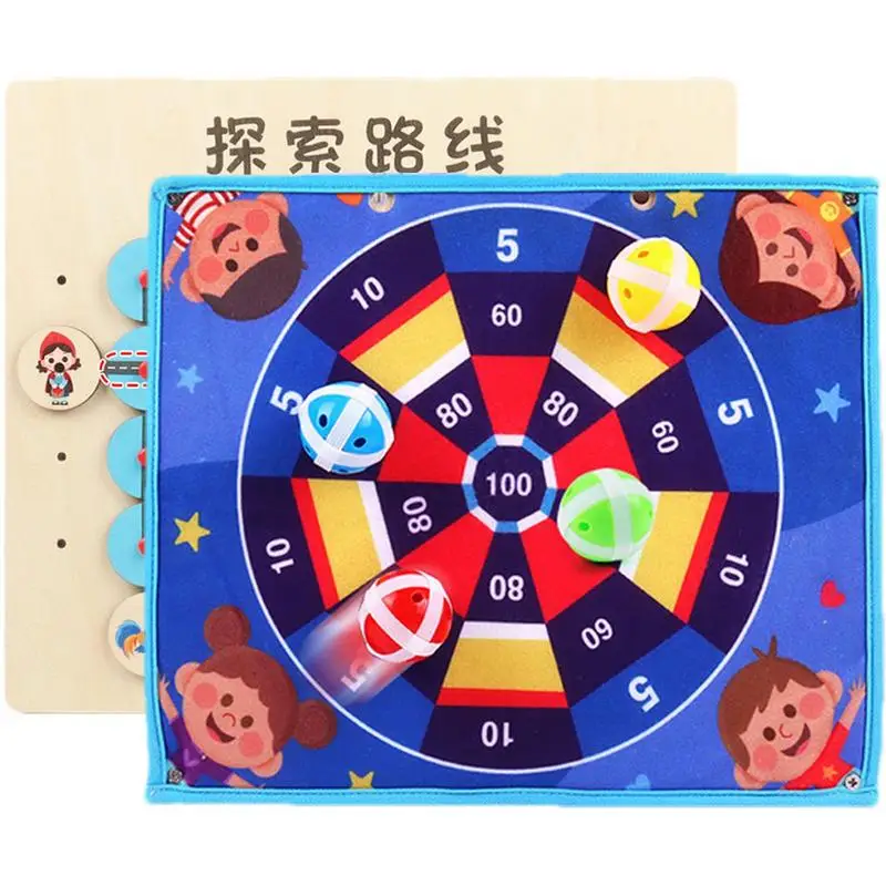 

Kids Dart Board With Balls Safe Educational Kids Games Exciting Outdoor Games Double-Sided Dart Board For Birthday Christmas New