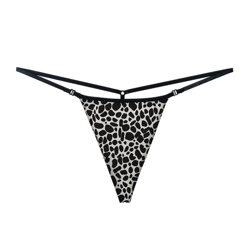 Senhoras mulheres t-back cintura baixa cinto fino sem costura feminino tanga leopardo g-string calcinha sexy briefs