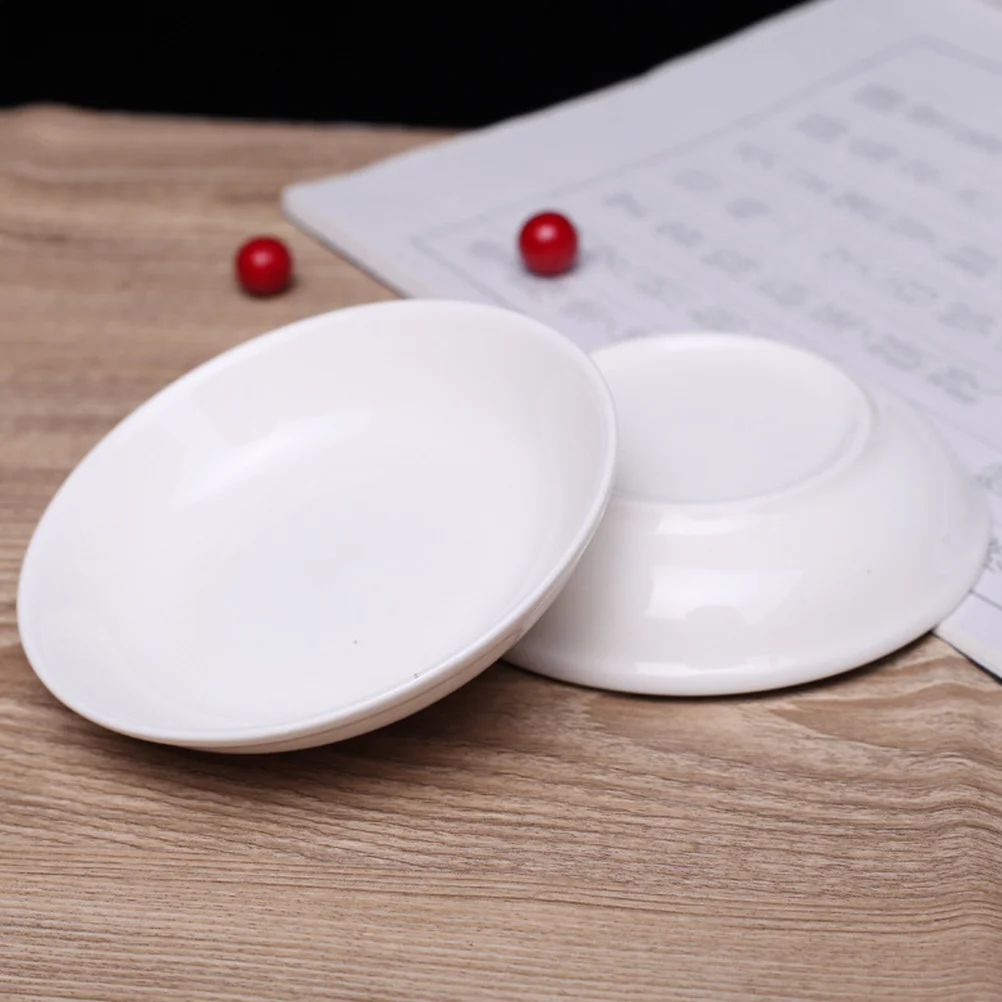 

12Pcs Ceramic Ink Dishes Exquisite Calligraphy Brush Holders Smooth Surface Multi-Functional Stationery Plates