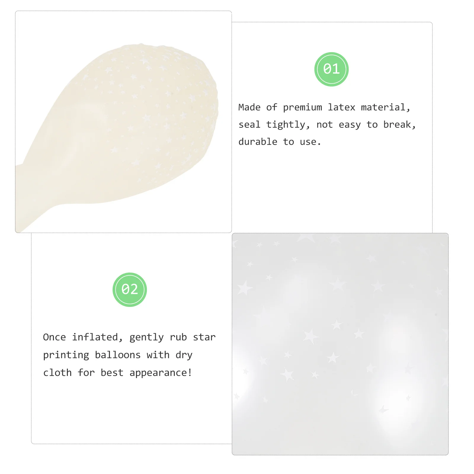 

100Pcs Star Printed Transparent Balloons Latex Party Backdrop Wedding Anniversary Supplies Star Printing Balloons