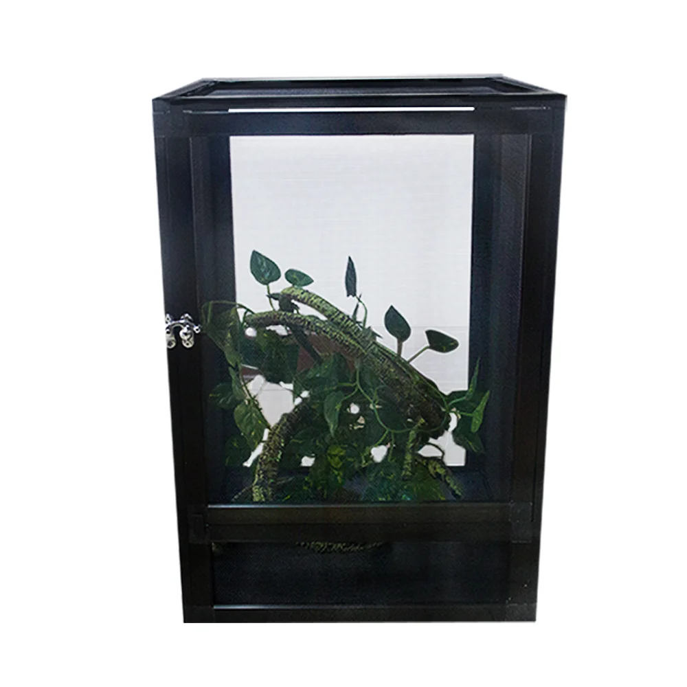 Aluminum Screen cage Reptile feeding terrarium small pet cages for Spider Lizard Frog Cricket Turtle