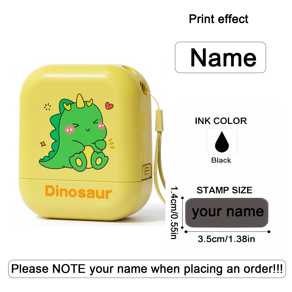 Cartoon-Namensstempel für Kinder, personalisierter Namensstempel, umweltfreundliche Tinte, Kleidungsetikett für die Schule, personalisiertes Textsiegel