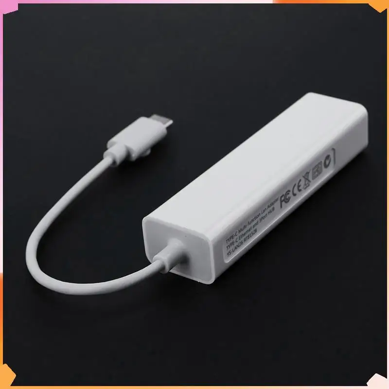 B94A 3X USB-C USB 3.1 Type C vers USB RJ45 Ethernet Lan adaptateur câble Hub pour PC