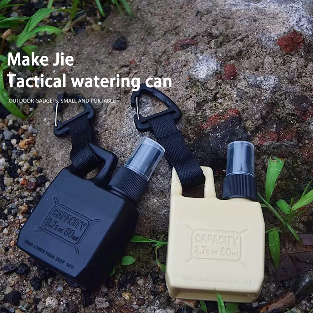 Botella pulverizadora de 80ml, bomba con hebilla recargable, botella pulverizadora portátil para acampar al aire libre, viaje, contenedor de Perfume de Alcohol cosmético