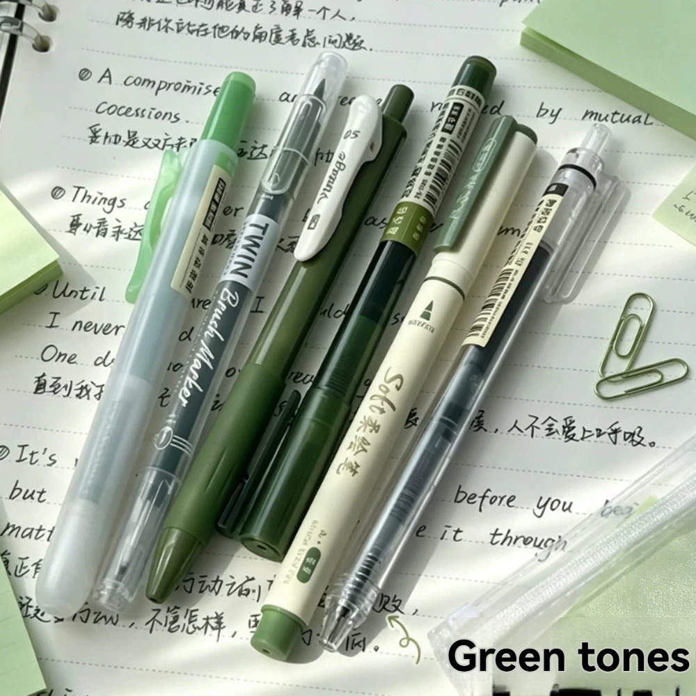 6 Vintage Pens Set, Quick-Dry Ink for Smooth Writing,Compatible with Multiple Tips,Ideal for Office Work & Notebooks