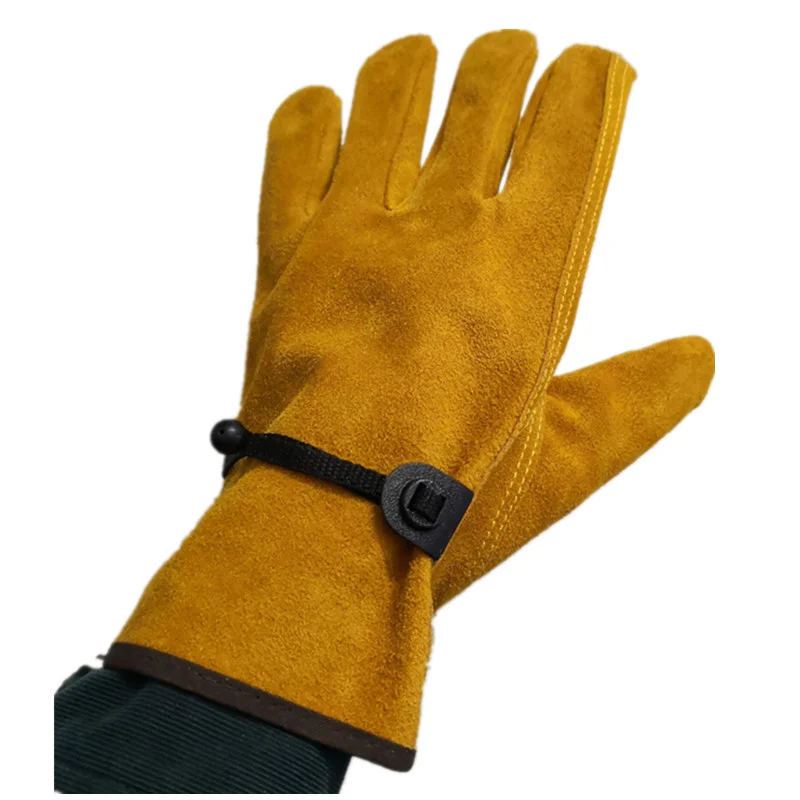 오토바이 열 가죽 미끄럼 방지 장갑, 남성용 가죽 전체 손가락 장갑, 탄성 겨울 따뜻한 원예 내마모성 장갑
