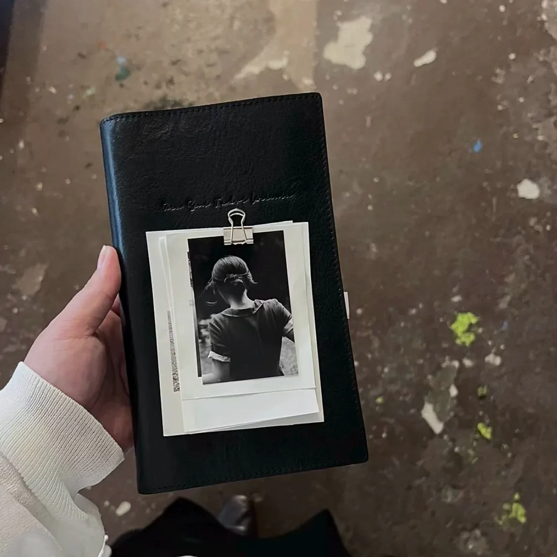 Black Leather A6 Ring Binder Simple Retro Student Daily Planner Journal Notebook PU Cover Loose Leaf Writing Notebook