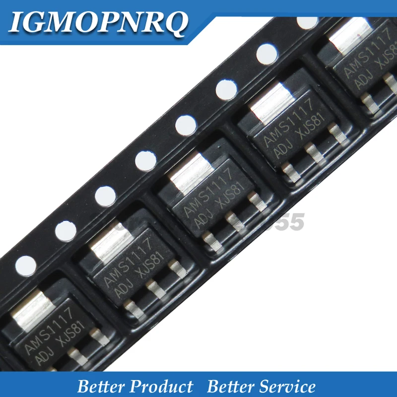 10PCS AMS1117 série AMS1117-3.3V AMS1117-ADJ AMS1117-1.8V AMS1117-1.2V AMS1117-5.0V AMS1117-2.5V AMS1117-3.3 AMS1117-5.0