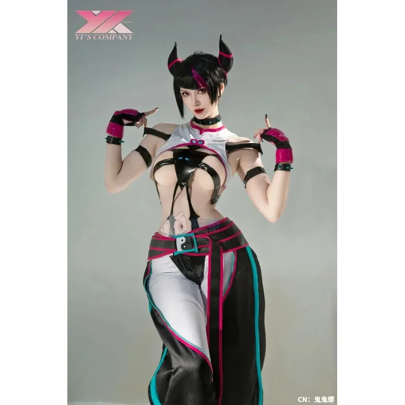 Gry Anime Nowy Street Fighter Cos Kostiumy Han Juri Cosplay Strój Postaci Uniform Ubrania Sceniczne Halloween Karnawał Koszt