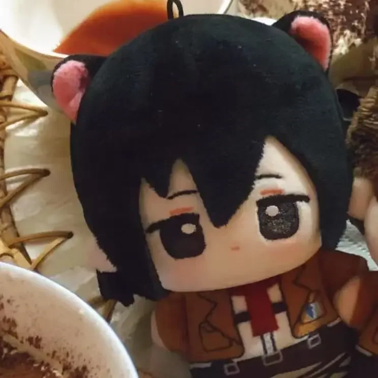 10 CM Aanval op Titan Mikasa Ackerman Pluche Pop Speelgoed Hanger Sleutelhanger Gevulde Zeester Lichaam Oren Festival voor Vrienden Gift speelgoed