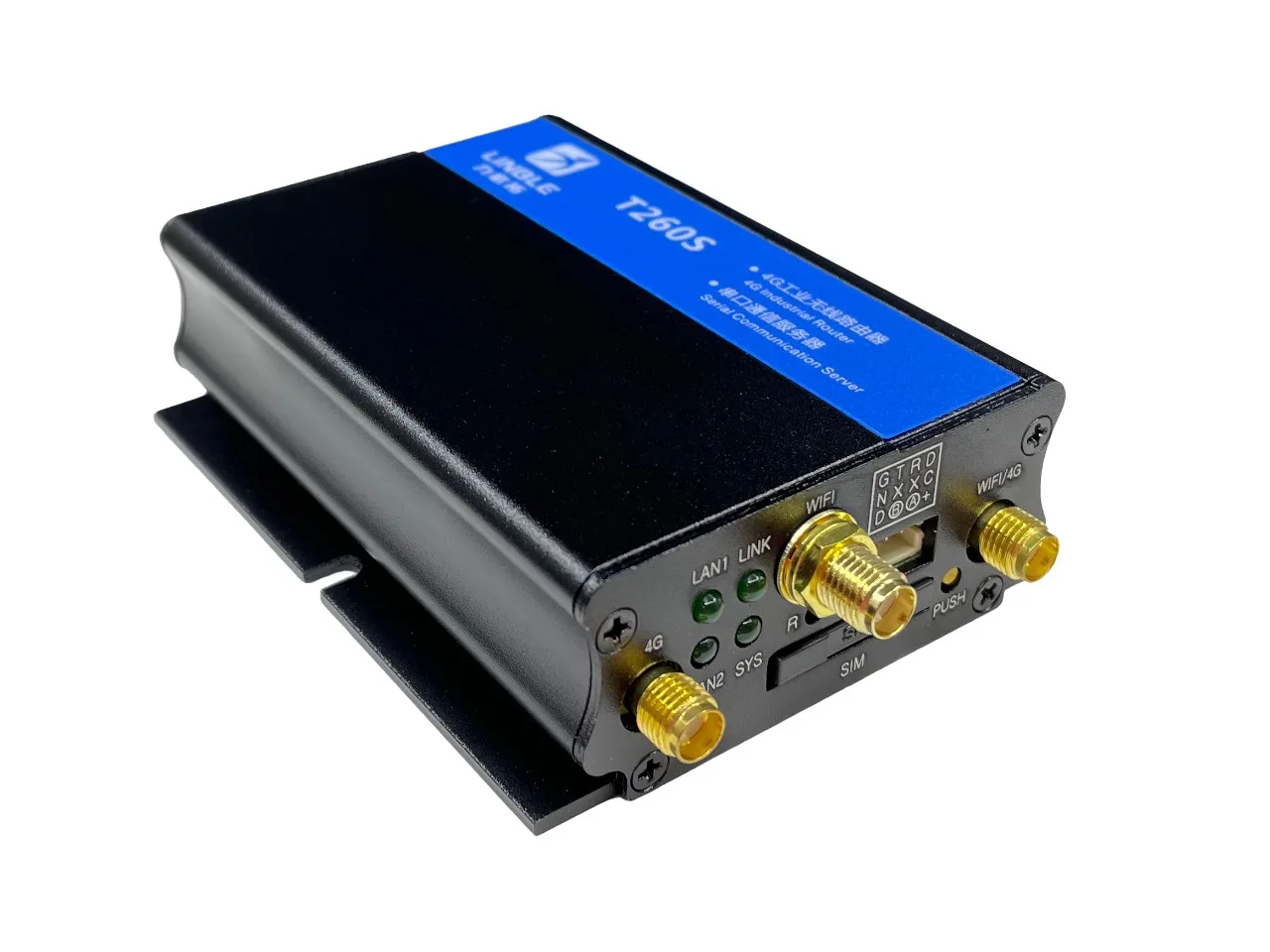 LINBLE 4G LTE Cellular Router Wireless Antennas WiFi 300Mbps Hotspot SIM Card Slot Dual 100Mbps Ethernet Port RS232 Serial Port