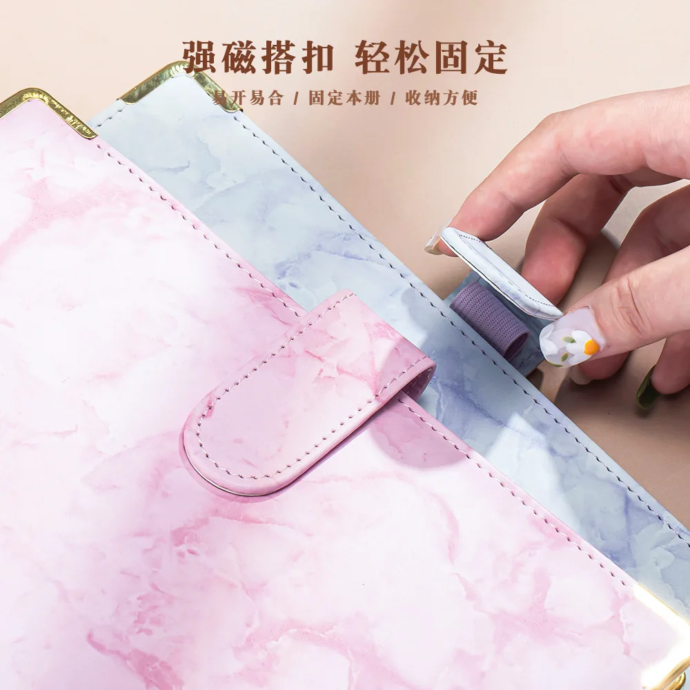 PU Marble Leather A6 Handbook Notepad Budget Loose-leaf Book A5 Loose-leaf Notebook