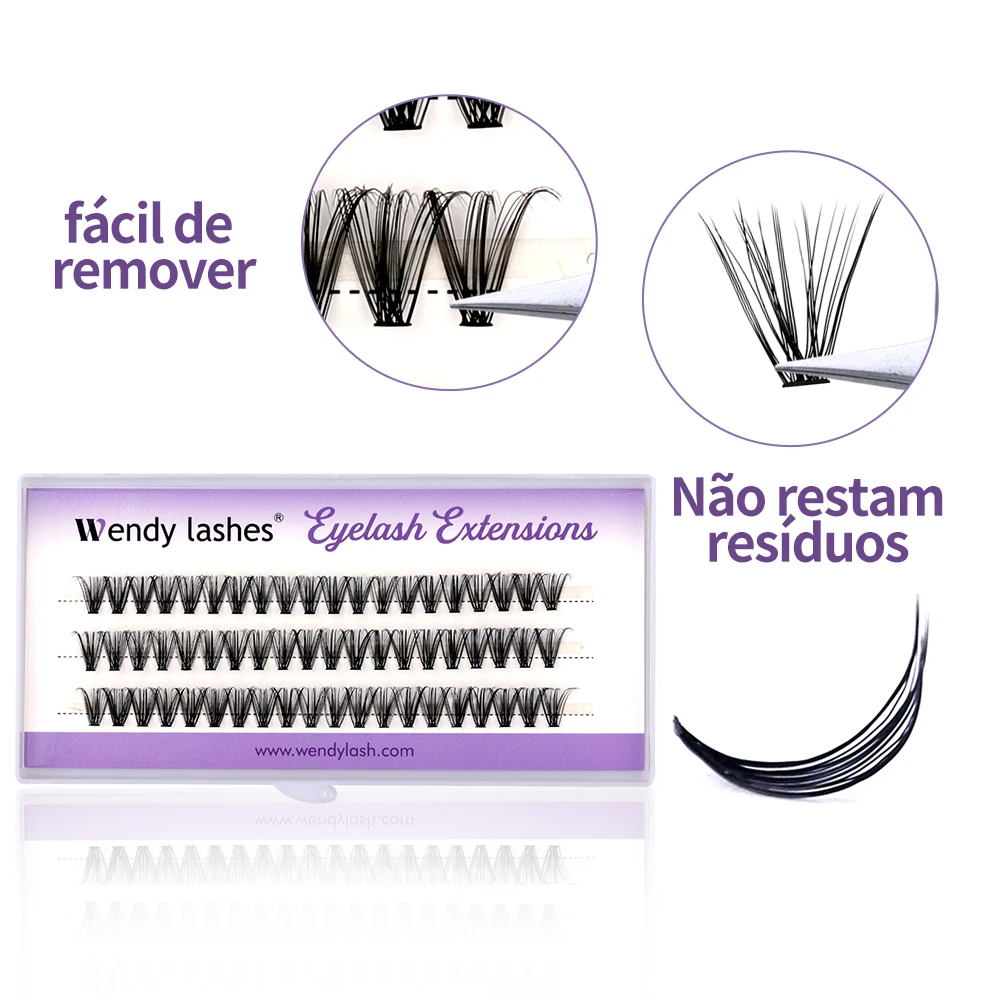 Wendy Lashes 5pcs/Lot Cluster lashes 3 Rows 30D/40D Bundles Natural Style Individual Eyelashes Handmade Supplier