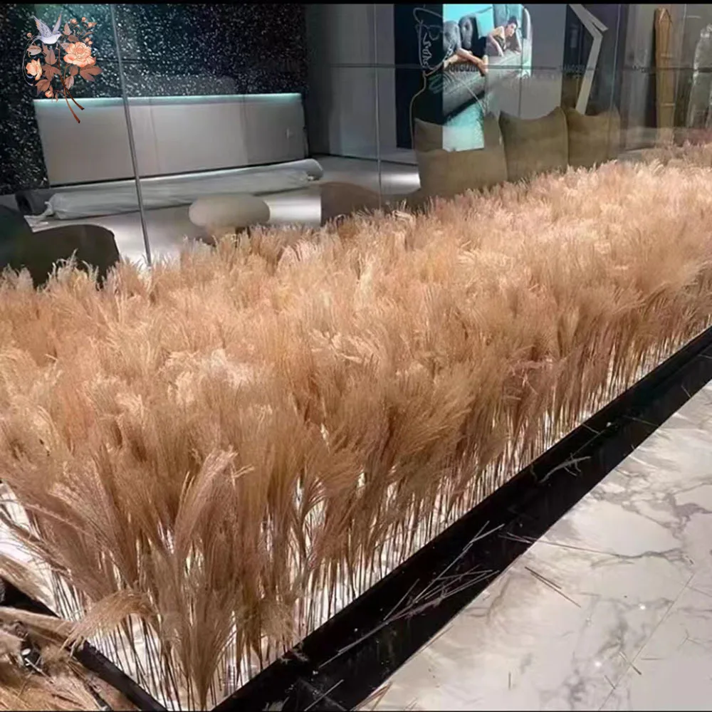 

50/100pcs Natural Reed Dried Flowers Bouquet Shop Window Decoration Ornament Pampas Wedding Scene Nordic Luxury Interior Decor
