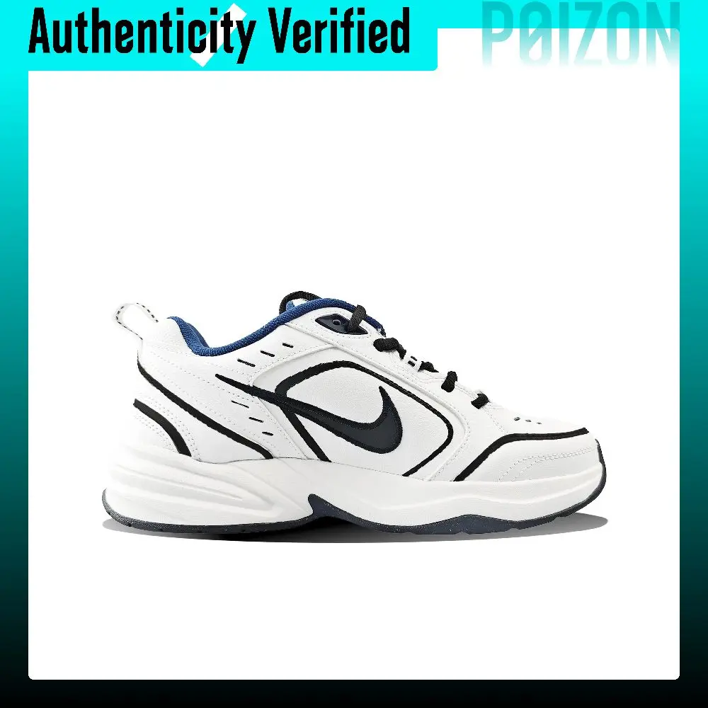 Nike Air Monarch 4 My King Couple's Low top Chunky Sneakers Unisex Black White 415445-102(Team627-king)