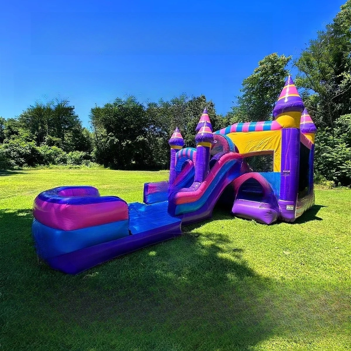 

Large Bounce House Combo Outdoor Bouncy Blow up Bouncer Commercial Leasing Carnival Games Jumping Castle With Slide for Kids