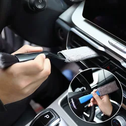 TOFAR Double Head Car Wash Brushes for Detailing Interior Air Conditioning Outlet Cleaning Brush Dashboard Keyboard Dust Remover