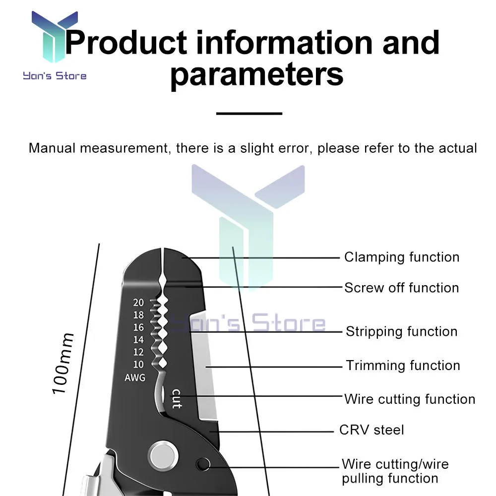 Multifunctional Wire Stripping Pliers/scissors Electrician Cable Cutting Terminal Crimping Splitting Winding Line Hand Tools