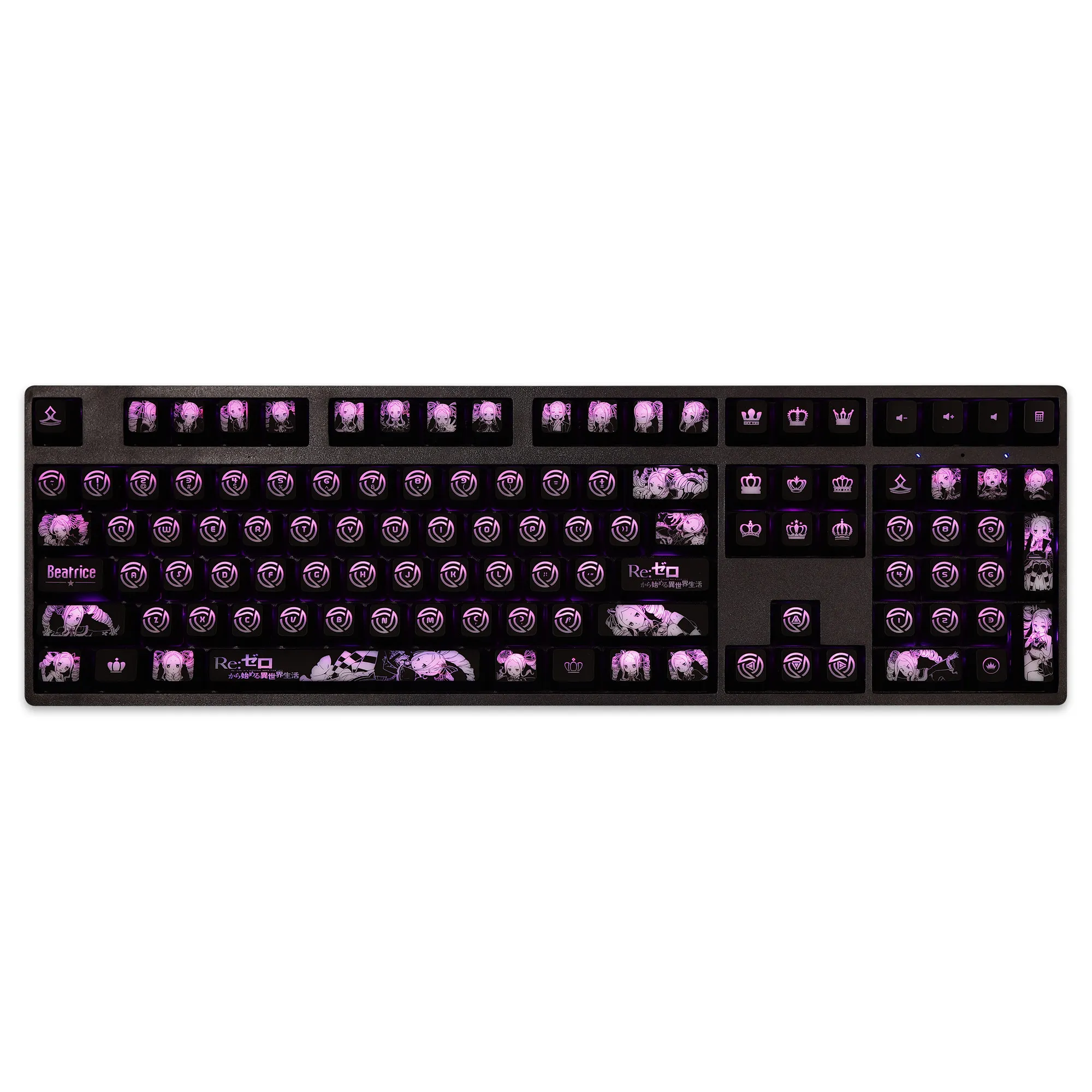 104 Keys/Set Beatrice Re Zero Backlit SWS Keycaps PC Coating for Logitech G512 Razer BlackWidow Huntsman Corsair K70 K95 view 6