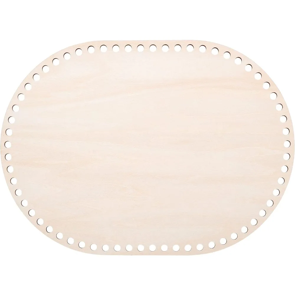 1pc Wooden Bag Bottom Oval Natural Wood Base Shaper 13.7x9.8\