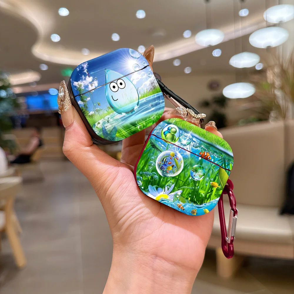 Art Frutiger Aero Translucent Silikonhülle für Airpods 4 3 Pro 2 1 Wireless-Kopfhörer Pro2 Schutzhüllen