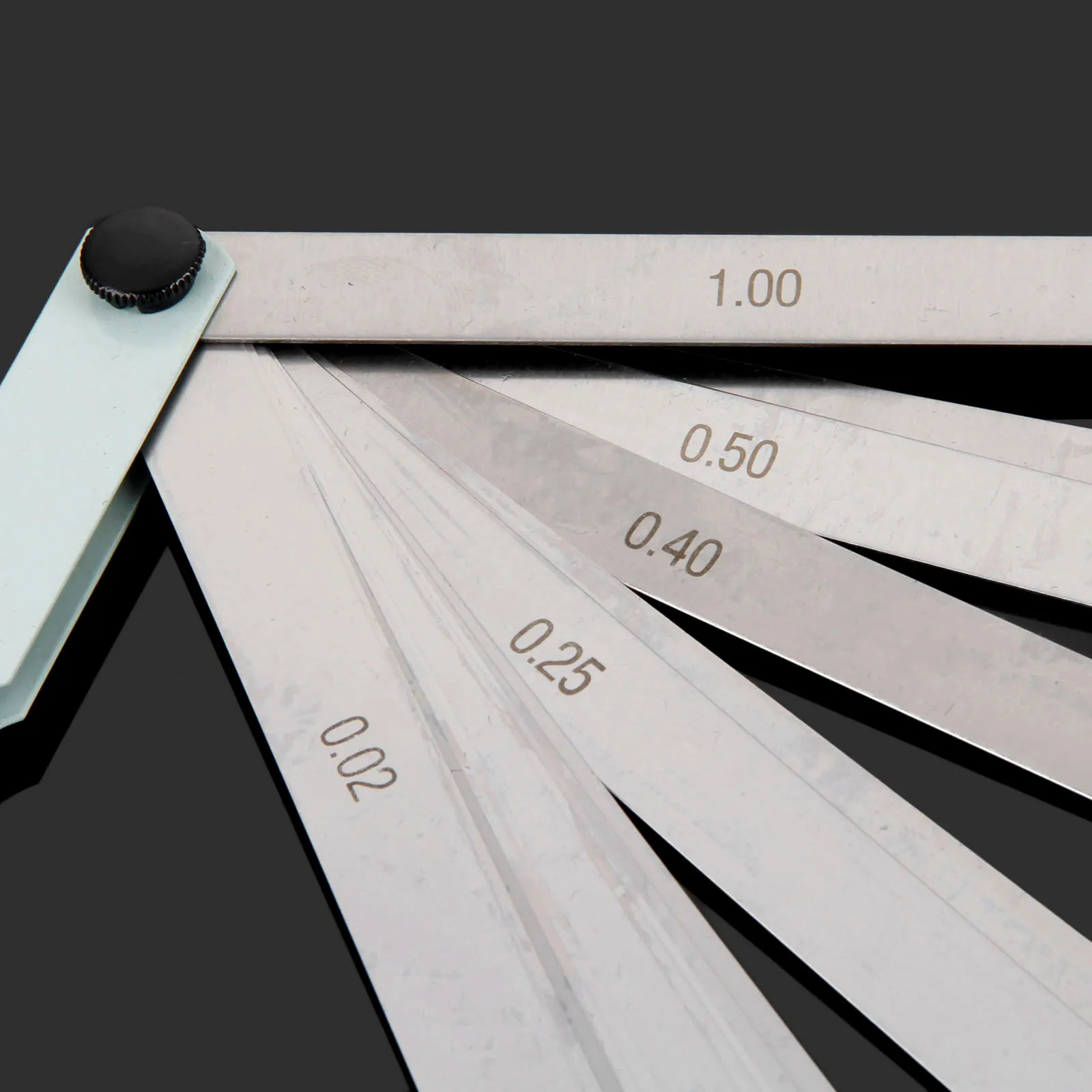 1pc 300mm Feeler Gauge Carbon Steel 17-blades Plug Thickness Ruler Dual-marked Metric Gap Measuring 0.02 to 1mm Filer Checking