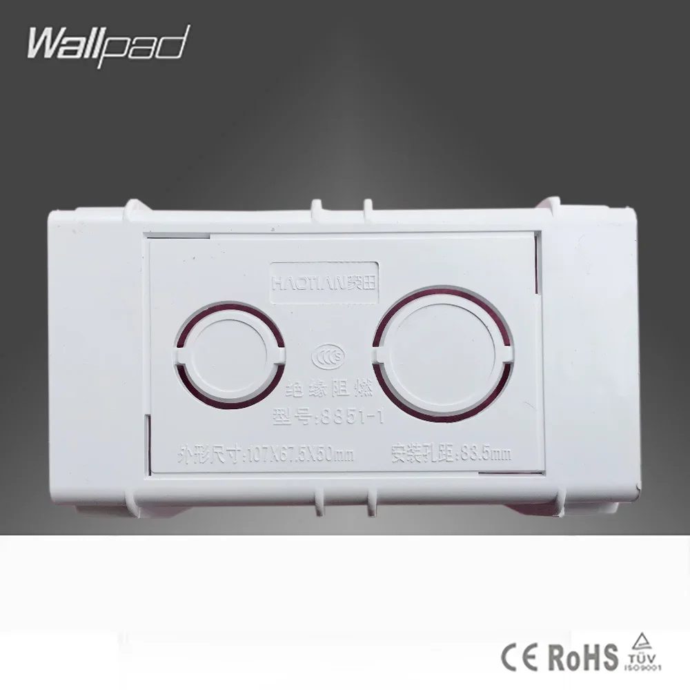 AU US Brazil Isreal Standard Wallpad 118*72MM Cassette Universal White Wall Mounting Box for Wall Switch and Socket Back Box