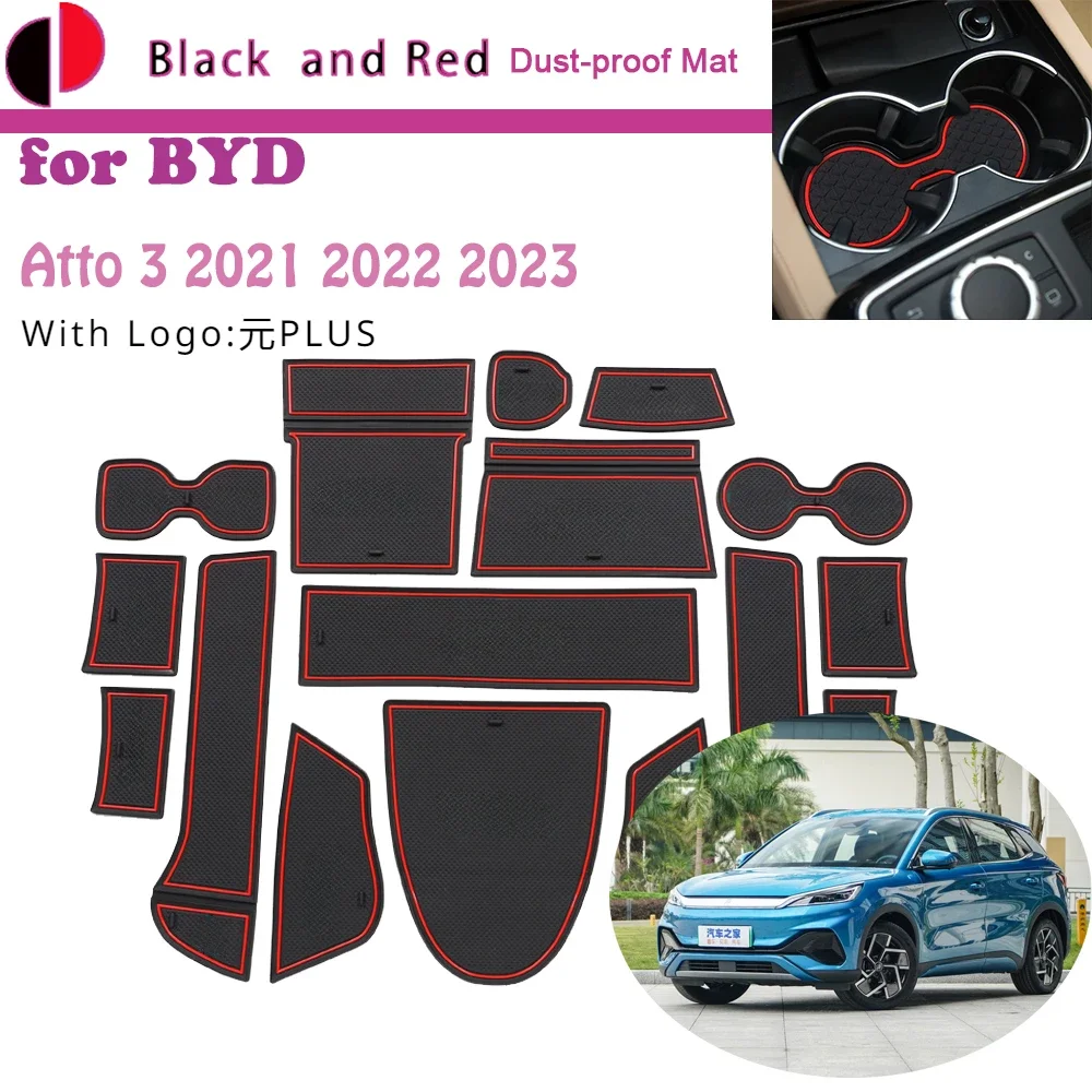 

Rubber Mat Door Groove for BYD Atto 3 2021 2022 2023 Anti-slip Cup Cushion Gate Slot Coaster Dust-proof Car Sticker Accessories