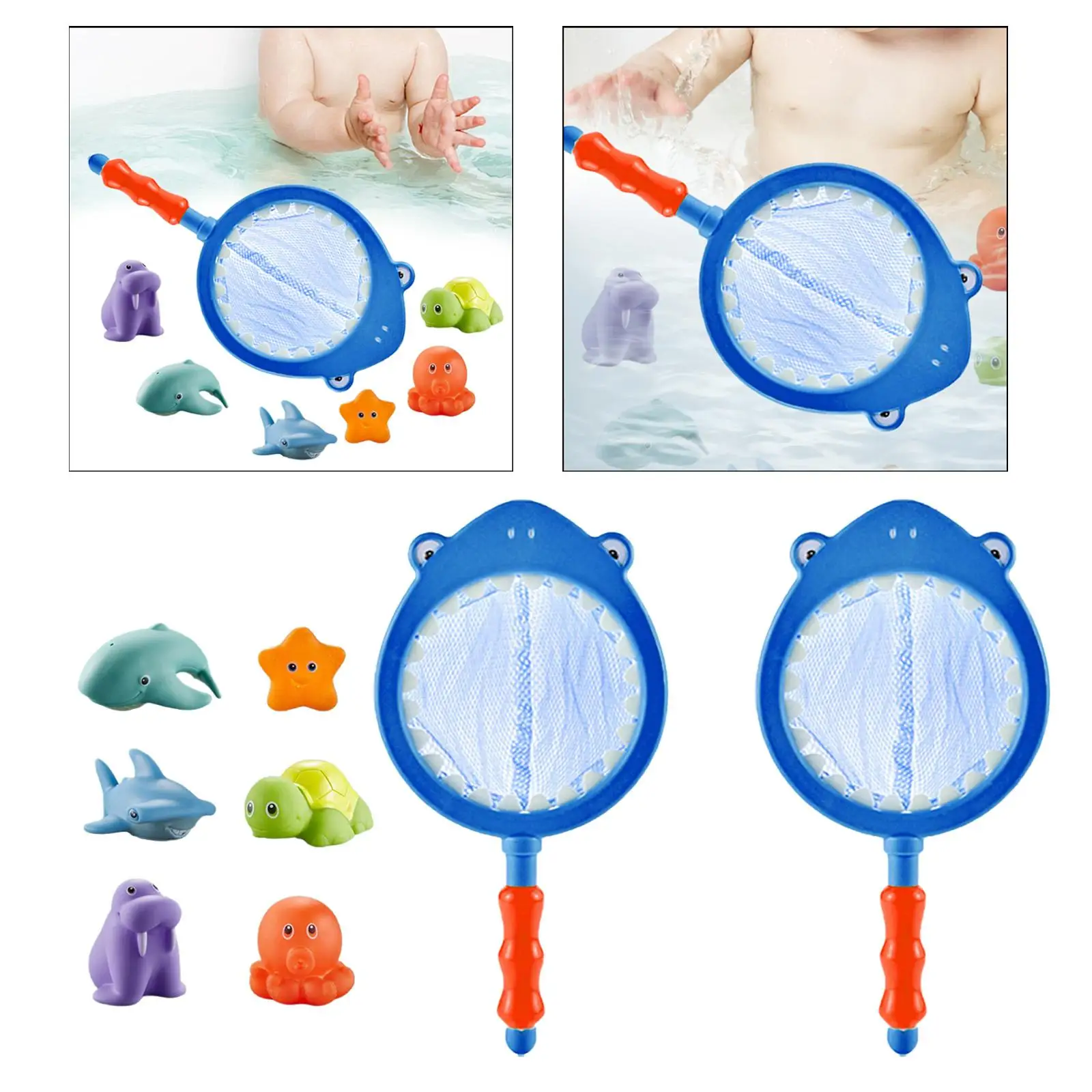 Filet de pêche de bain pour enfants, jouet de bain pour bébé, activités de dos, piscine d'arrière-cour