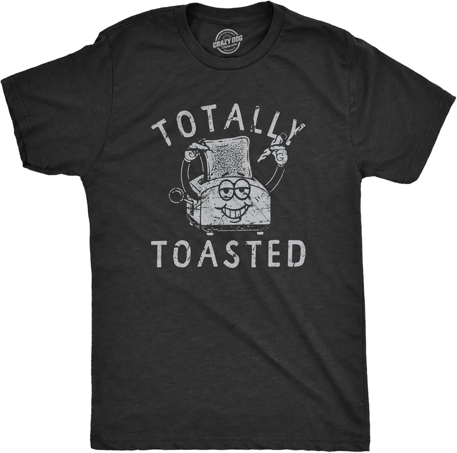 Mens Totally Toasted T Shirt Funny 420 Joint Weed Smoke Toaster Joke Tee for Guys