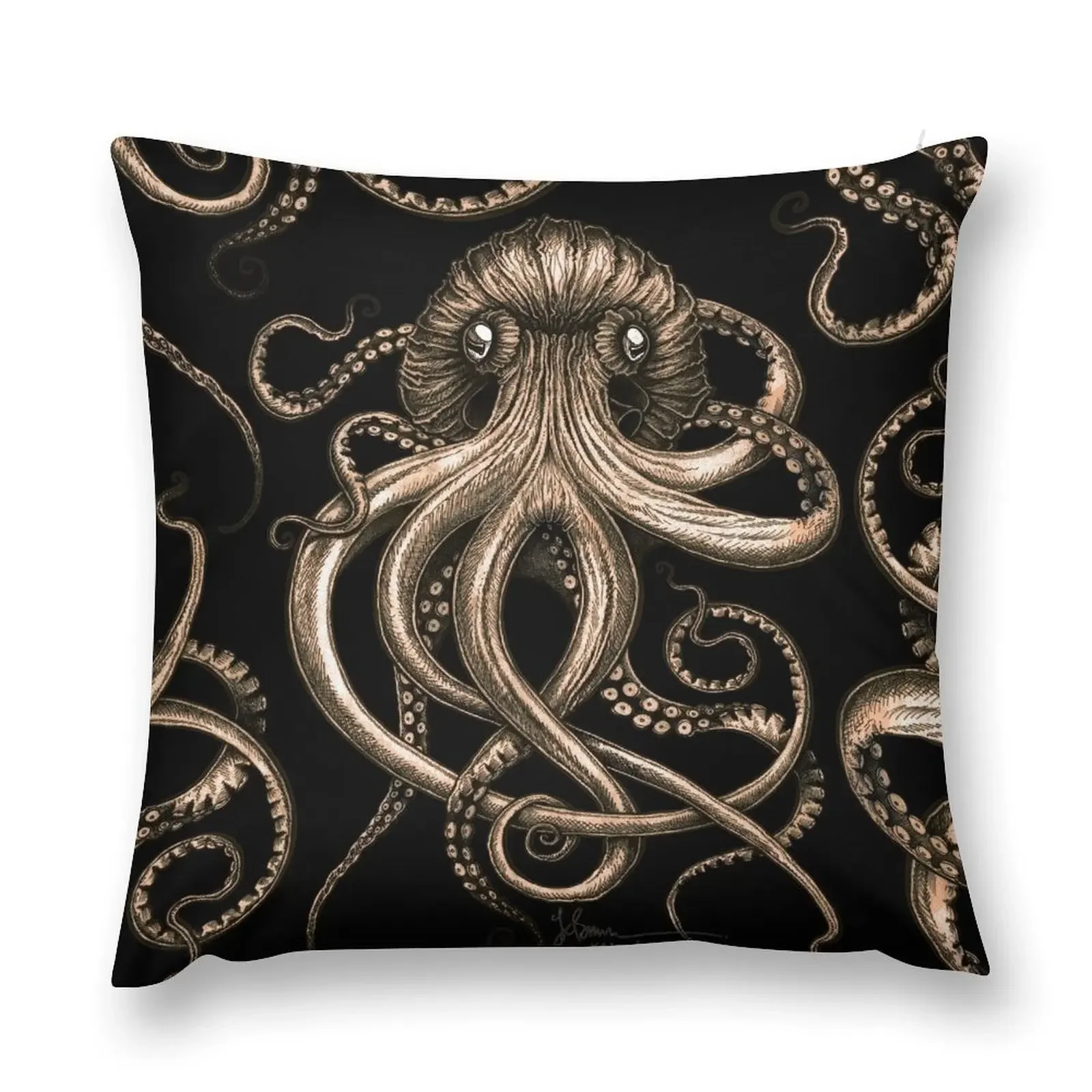 Bronze Kraken Throw Pillow luxury decor pillow pillowcase Sofa Cushions Cover pillow