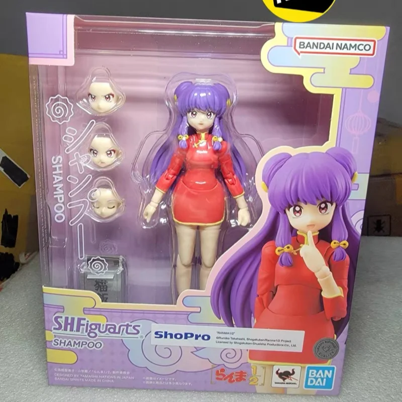

New Bandai Shf Action Figure Ranma One Half Shampoo Articulated Finished Pvc Collectible Model In Stock For Anime Collectors
