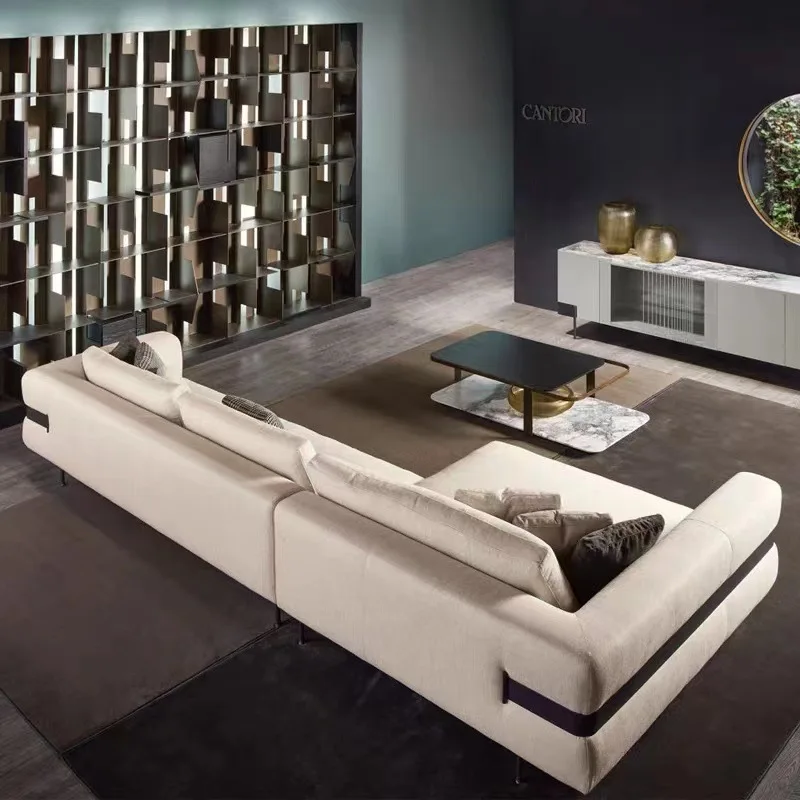 

Italian, minimalist, leather, sofa, modern, minimalist, living room, corner, fabric