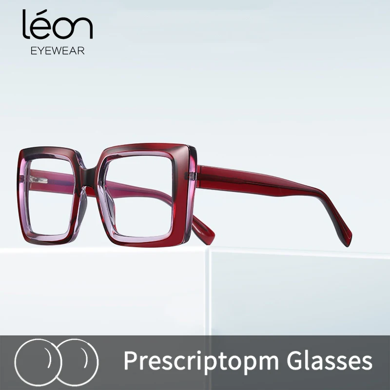 

Women anti-blue light square myopia glass fashionable large frame nearsightedness farsightedness astigmatism prescription glass