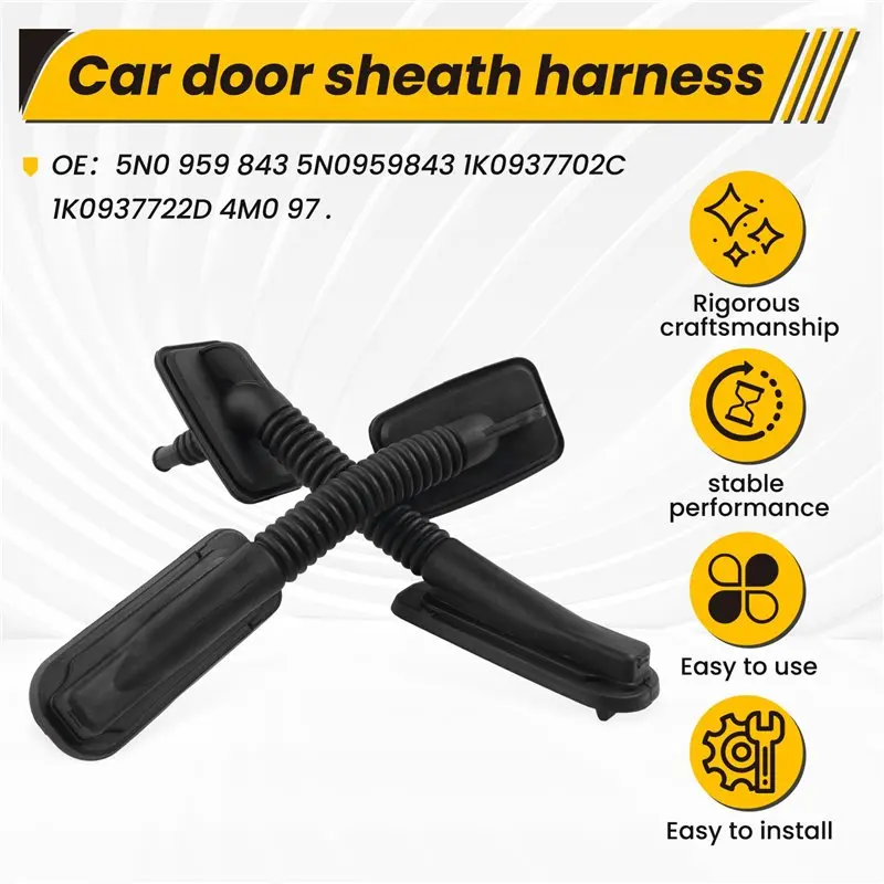 A20K-2 Pcs Car Door Side Plate Threading Sheath Door Harness Sheath For Tiguan Jetta Santana 5N0959843B 1K0937722D